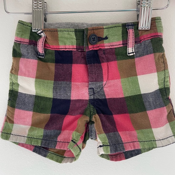 4/$20💥3M Gap Adorable Plaid Woven Cotton Twill Shorts, Comfy Waistband, Pockets - Picture 6 of 15
